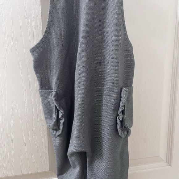 Milkbarn Denim Ruffle Overalls Girls Size 12-18 Months - Picture 3 of 13